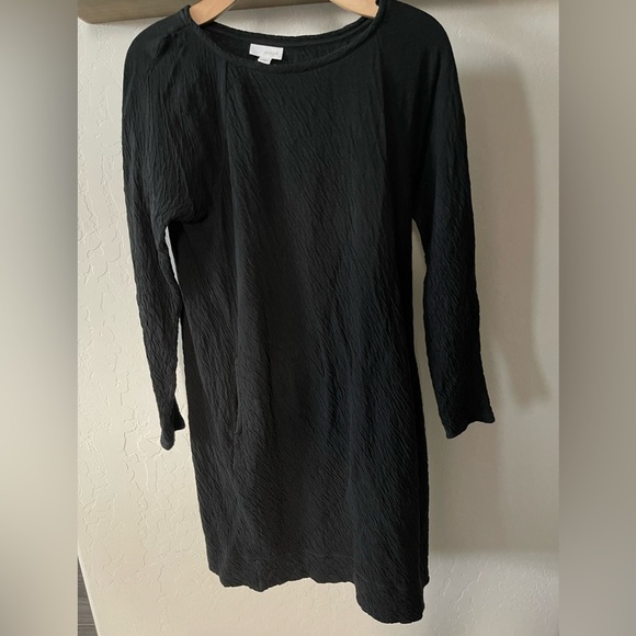 Pure Jill by J Jill black long sleeve textured dress with pocket details, XS••• - Picture 2 of 13